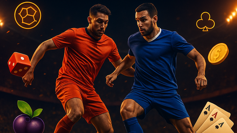 Torcedores brasileiros celebrando com a bandeira do Brasil em um estádio, remetendo à Copa do Mundo.